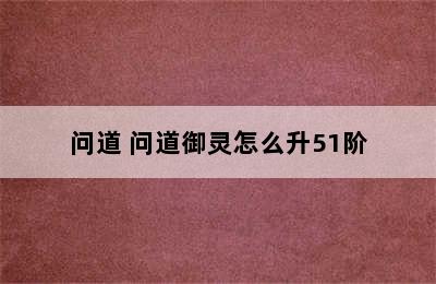 问道 问道御灵怎么升51阶